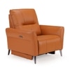 Orchard One Seater Motorized Leather Recliner in Savana Tan Brown Colour