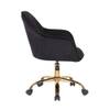 Doe Buck Aurora Modern Black Luxury Velvet Office Chair