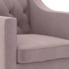 Othello Lounge Chair in Lilac Pink Velvet Colour