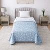 Lila White & Blue Floral Cotton Dohar Set Of 2 Reversible Single Bed 350 Tc Size 240 X 160 Cms