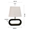 Devansh White Jute Table Lamp With  Wood Black Base -10