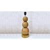 Eisner Handmade Natural Wooden Table Lamp with ball over ball design with Cotton Black shade