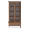 Malabar Bookshelf Display Cabinet 55 book Capacity Amber Walnut Finish
