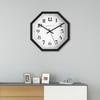 OctaFrame Wooden Wall Clock with Bold Serif Numerals