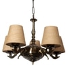 Devansh Wood Wall Mounted Lamp With Beige Jute Shade