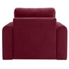 Alfon 1 Seater Velvet Pull Out Sofa Cum Bed with Storage In Maroon