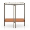 Paloma Marble Side Table in Pluto Spanish Ceramic Finish