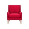Leston Boucle Fabric Lounge Chair in Red Colour