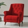 Joplin Solid Wood Accent Chair in Red Colour