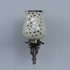 Devansh Metal Electric Wall Light in Antique Gold Colour with Beige Shade Count of 1 Light