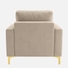 Arab Velvet 1 Seater Sofa Cream Color