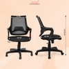 Polaris Mid Back Mesh Office Chair in Black Colour