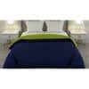 Falguni 
Navy Blue-Lemon Green Solid 250 Gsm Microfiber Single Bed Comforter