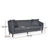 Mid Century Fabric Sofa (Dark Grey)