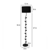 Sia Black Cotton Floor Lamp with Solid Wood