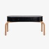 Andaman Inglis Small Solid Wood Console Table in Black Colour