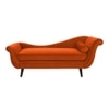 Kabera Velvet Chaise Launger in Orange Colour