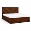 Vanya Solid Wood Comfort Queen Bed Box Storage Provincial Teak Finish Mattress 60 x 78 Inches