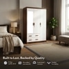 Miller 3 Door 2 Drawers Wardrobe With Mirror and Lock in Two Tone Finish