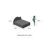 Cloud Engineered Wood Drawer Storage Bed in Blue Colour