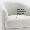 Elegantensemble Wood 1 Seater With Upholstery Non Storage Sofa In Grey Colour