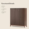 Webster 32 Pair Shoe Rack in Walnut Finish