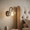 Eliante Modern Wall Lights Mild Steel, Glass & Glass Material Brown,Gold & Champaign Finish
