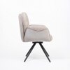Cotton Fabric Dining Chair in Beige Colour