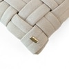 Basket Knit Pale Whisper Cotton Knitted Pillow Cover 12X20 Inches