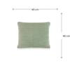Cairo Pistachio Green Cotton Knitted Decorative Cushion Cover 16 x 16 Inches