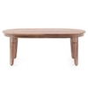 Florence Oval Solid Wood Coffee Table In Teak Finish