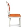 Traditional Solid Wood Accent Chair in Orange Colour