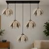 Devansh Solid Wood Electric Wall Light in Brown Colour with Red Shade Count of 1 Light