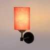 Devansh Metal Electric Wall Light in Black Colour with Orange Shade Count of 1 Light