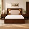 Nayra Solid Wood Comfort Queen Bed Hydraulic Storage Provincial Teak Finish Mattress 60 x 78 Inches