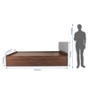 Lush Engineered Wood Queen  Size Bed With Box Storage (Walnut Finish)