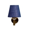 Devansh Metal Electric Wall Light in Gold Colour with Blue Shade Count of 1 Light