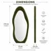 The Artment Green Fluid Reflection Unbreakable Floor Mirror For Home (170 X 70 CM)