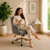 Doe Buck Lotsee Modern Grey Boucle Office Chair