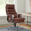 Fortuna Leatherette Executive Chair In Brown Colour