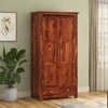 Fidora Solid Wood 2 Door Wardrobe in Honey Finish