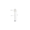 Blaze Off White Fabric Floor Lamp with Steel Steel Base