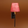Devansh Metal Electric Wall Light in Black Colour with Pink Shade Count of 1 Light
