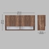 4 Doors Modular Wall Mounted Kitchen Cabinet With Organizer Shelf In Cochwood Brown Finish