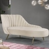 Tiberius Velvet Chaise Launger in Green Colour