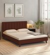 Dallas Engineered Wood Queen Size Non Storage Bed In Honey Oak Finish