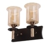 Eliante Wooden Wall Lights Mild Steel, Wood & Glass Material Brown, Gold & Champaign Finish