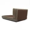 Bronze Leather Double  Size Bed Without Storage (Brown Colour)