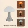 Rechargeable Mushroom Shape Touch LED Table Lamp with 3 Light Modes