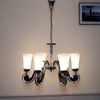 Catalina 5 Light Brass And Glass Chandelier